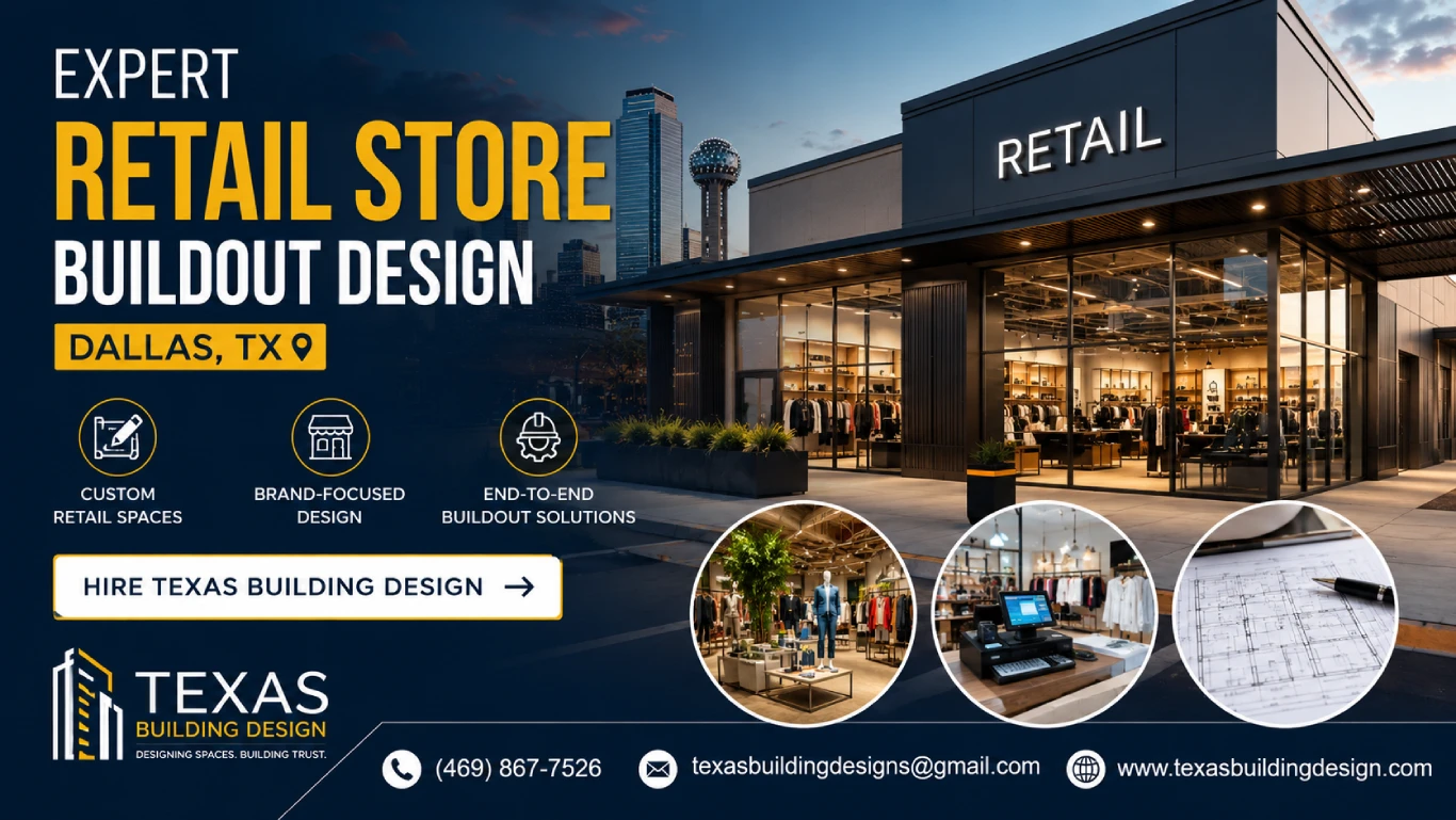 Expert Retail Store Buildout Design Dallas TX | Hire Texas Building Design