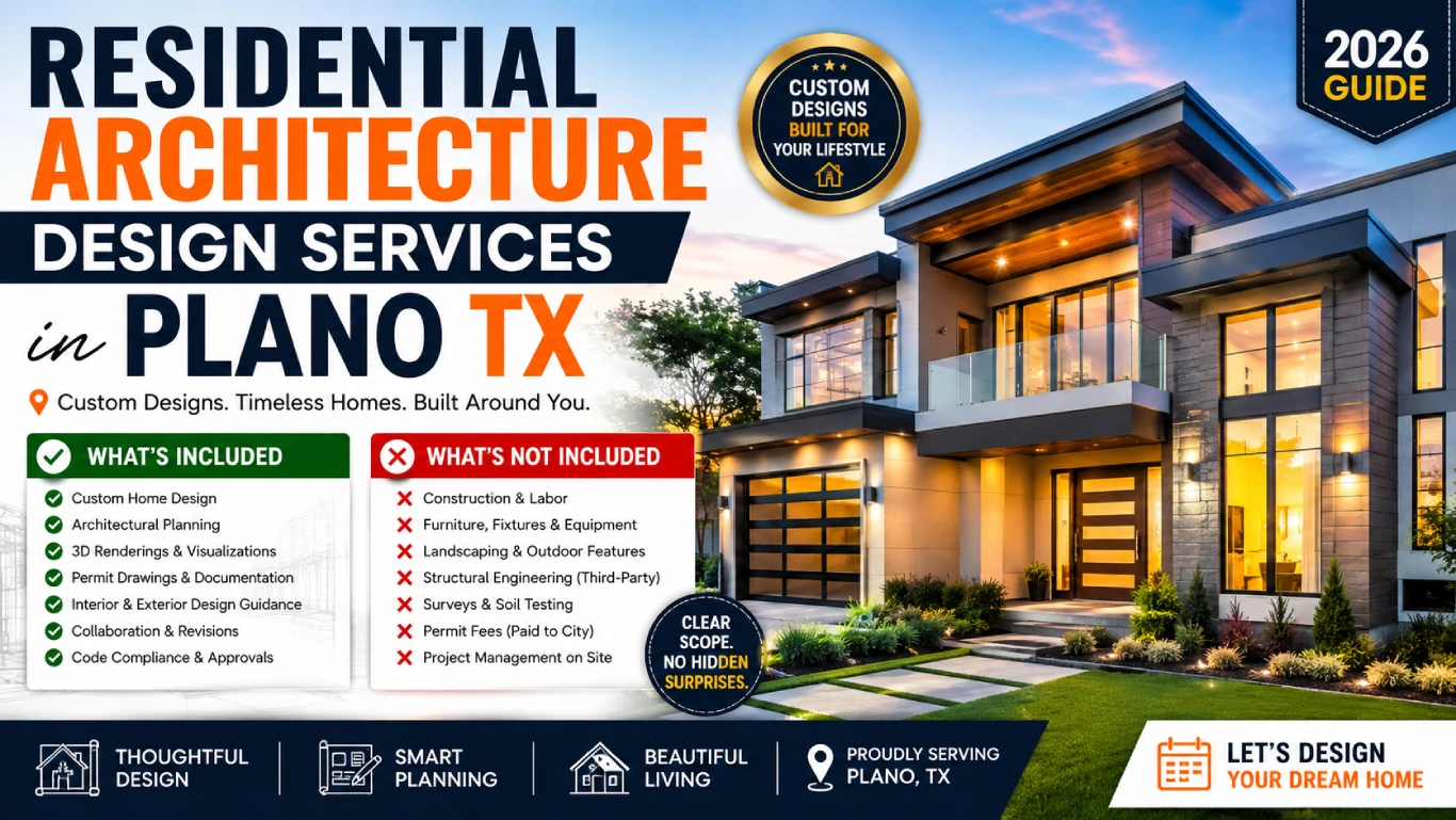 Residential Architecture Design Services in Plano TX - What's Included & What's Not (2026 Guide)